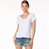 Camiseta Bobi  Double V- Neck Tee  White