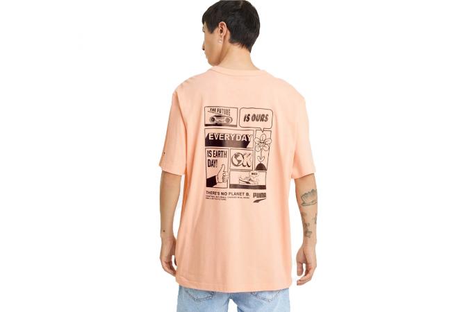 Camiseta downtown Graphic Tee Salmon