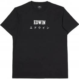 Camiseta Edwin Japan TS Black Garment Washed Negra