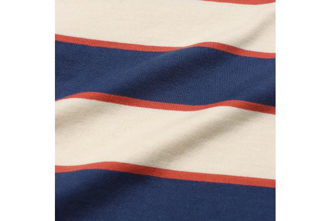 Camiseta Far Afield Raglan Dos Stripe Azul / Beige