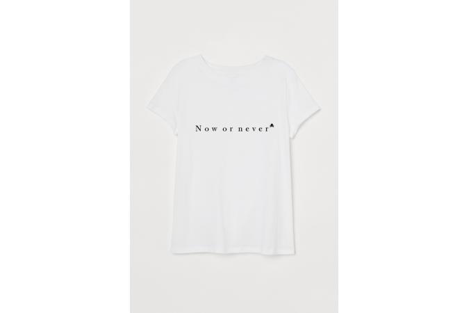 Camiseta Now or Never Blanco