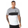 Camiseta Triple Panel - Silver/White/Black