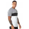 Camiseta Triple Panel - Silver/White/Black