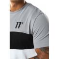 Camiseta Triple Panel - Silver/White/Black