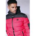 PANELLED MISSILE JACKET HOT RED