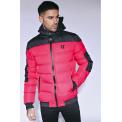 PANELLED MISSILE JACKET HOT RED