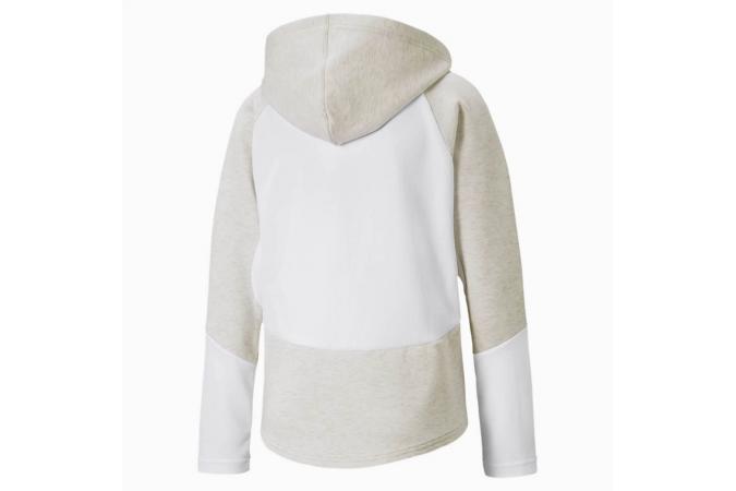 Sudadera Evostrip Full-Zip Hoodie White Heather