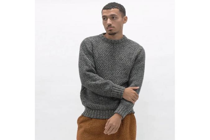 Jersey Far Afield Murray Knit (Fine Wool Mix - Grey Multi)