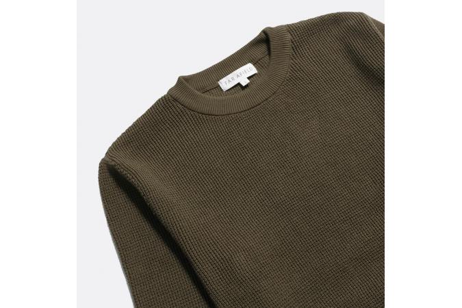 Jersey Far Afield Zaca Crewneck Dark Olive