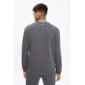 Mercury Mesh Print Cut And Sew Sweatshirt Slate Grey