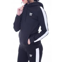 PANEL POLY ZIP HOODIE BLACK