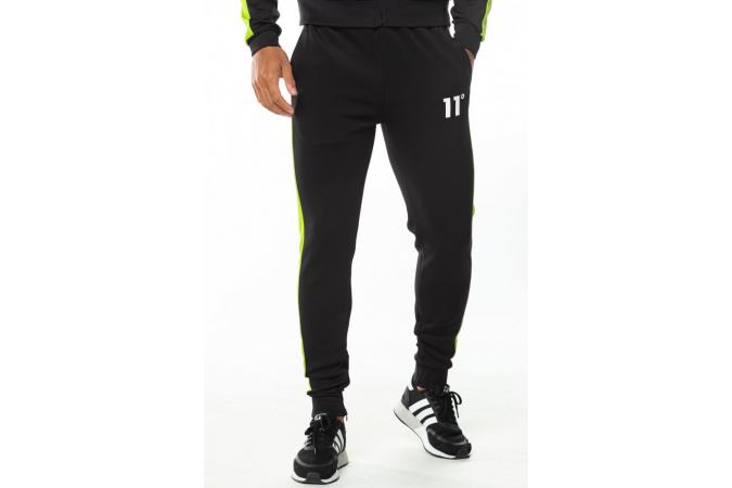 DOT FADE PANELLED POLY TRACK PANTS BLACK,LIME GREEN,WHITE