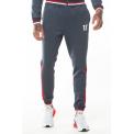 RIBBED POLY TRACK PANTS ANTHRACITE /SKI PATROL RED