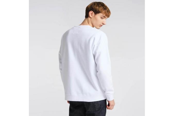 BASE CREW SWEAT WHITE GARMENT WASHED