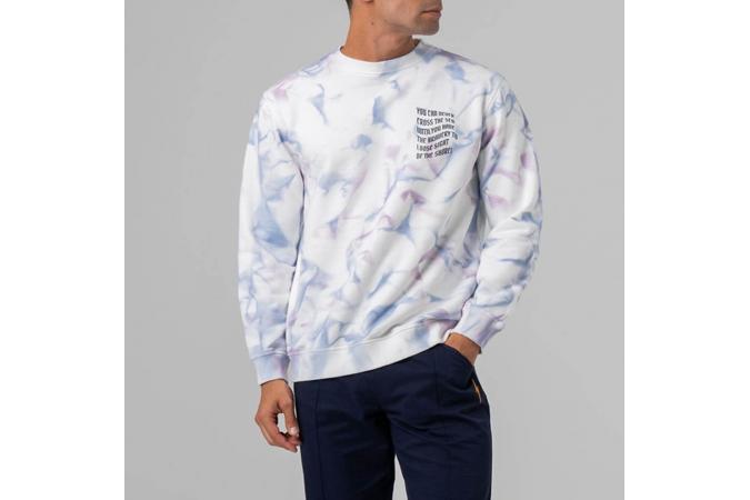 Sudadera Bolt Tie-Dye Fleece Crew True Blue