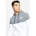 Sudadera Colour Block Pullover Hoodie White/Charcoal Marl