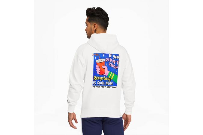 DOWNTOWN GRAPHIC HOODIE PUMA WHITE