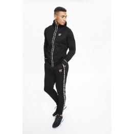 MAIZE PIQUE REPEAT BINDING FULL ZIP BLACK