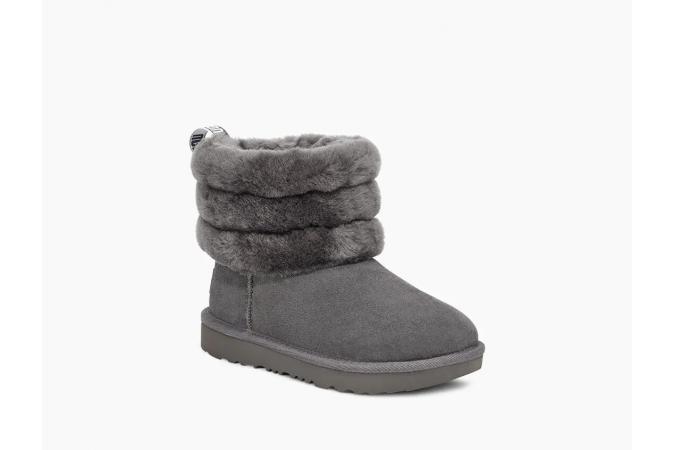 Bota T Fluff Mini Quilted Charcoal