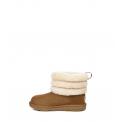 Bota T Fluff Mini Quilted Chesnut