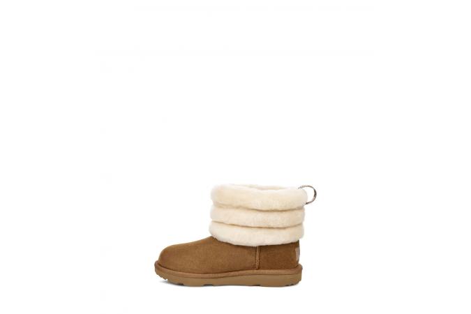 Bota T Fluff Mini Quilted Chesnut