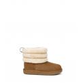 Bota T Fluff Mini Quilted Chesnut