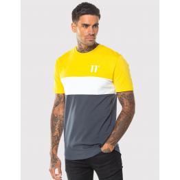 Camiseta Triple Panel Anthrecite Mustard